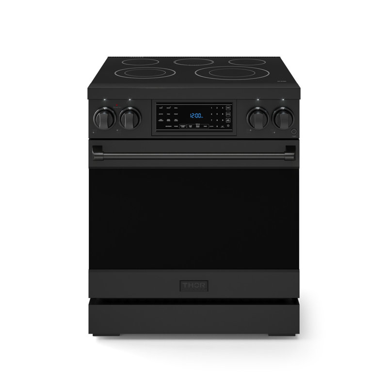 Cuisinière électrique professionnelle 30 po avec panneau inclinable Gordon Ramsay de THOR Kitchen , Noir mat