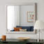 Miroir de commode Thorne, bois d'hévéa chêne blanc 40 pouces, bord biseauté-116748679