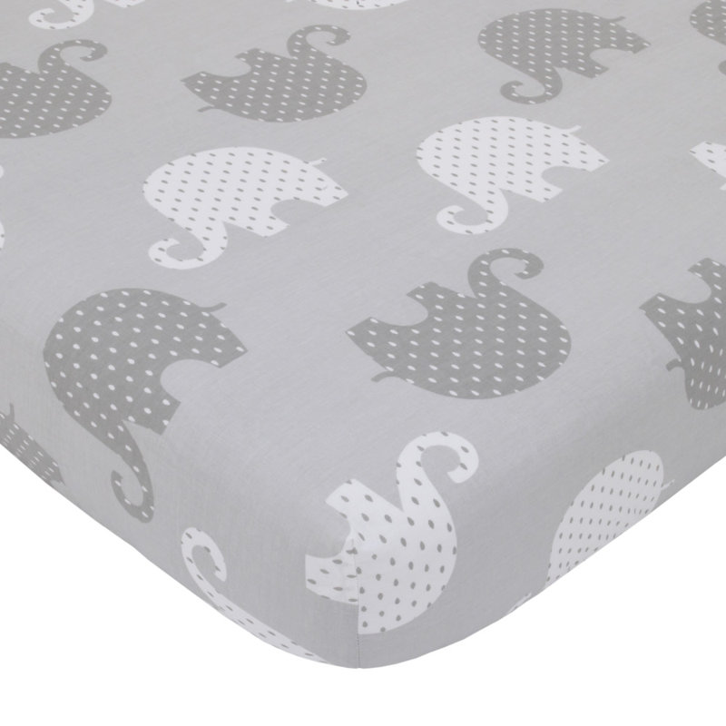 Ensemble de literie pour lit de bébé de huit articles Nojo Viaan, Gris / blanc