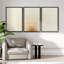 «Bright Mid-Century Modern Orange Minimal Sun ShineArt Boho Decor», ensemble de 3 reproductions sur toiles encadrées-124834410-72966390
