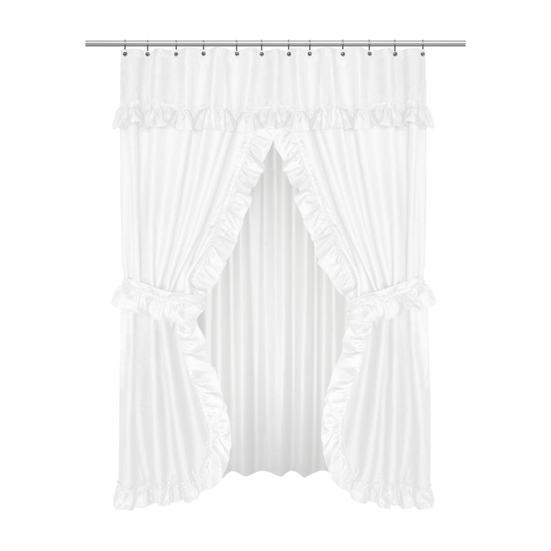 Rideau de douche simple Lachlan, Blanc