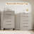5-Drawer White Wooden Dresser, 50" Tall Vertical Chest for Bedroom, Living Room, Hallway-1299529602