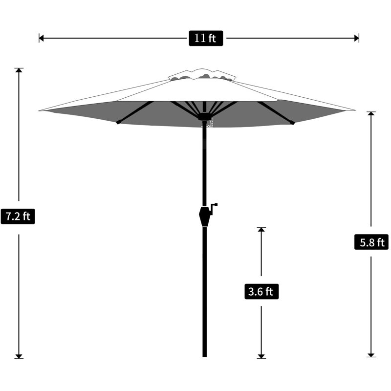 Parasol de marché 11 pi Myhand, Beige