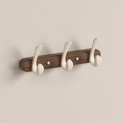 3 - Hook Wall Mounted Coat Rack