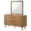 Commode 6 tiroirs avec miroir Light Ash