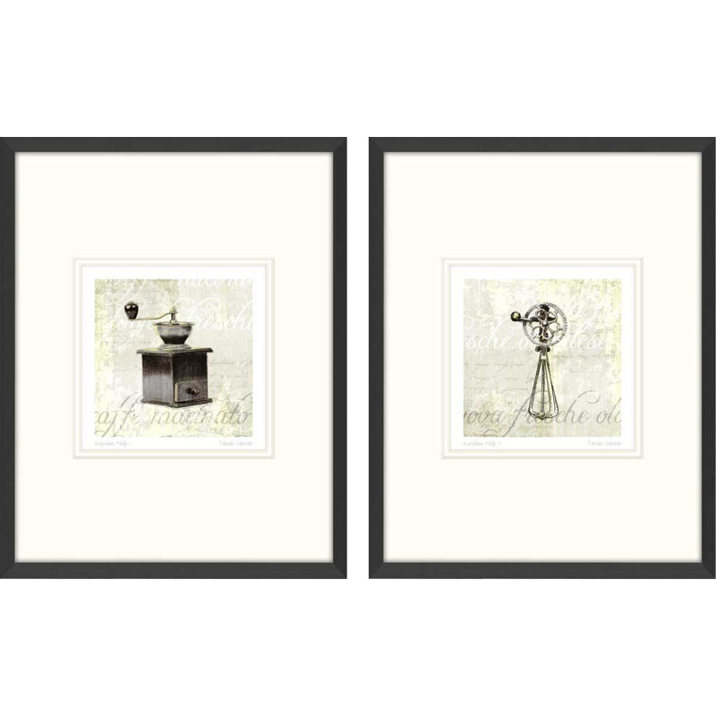 « cuisine help i, cuisine help ii », ensemble de 2 reproductions d’art sur papier