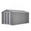 Remise verrouillable en métal sécurisée 8 x 12 pi - grand rangement extérieur avec cadre en aluminium, remise à outils de jardin durable pour la cour, le patio, la pelouse, gris