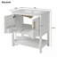 Meuble-lavabo 30 po avec lavabo en céramique, rangement polyvalent
