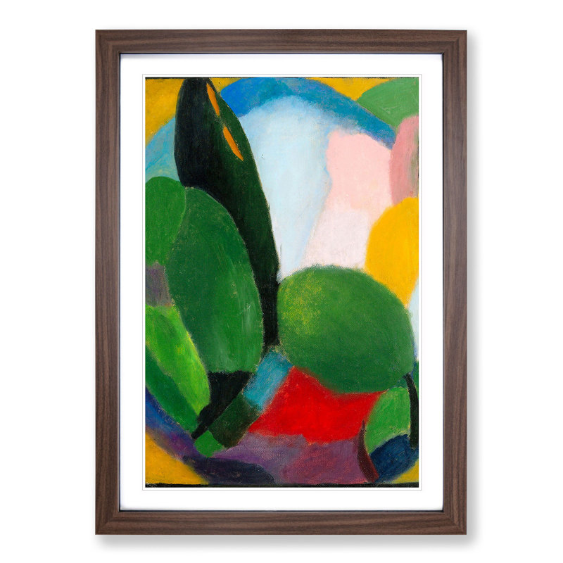 Landscape Variation Vol.2 by Alexej Von Jawlensky - Picture Frame Painting, Walnut Framed, 36cm H x 27cm W x 2cm D