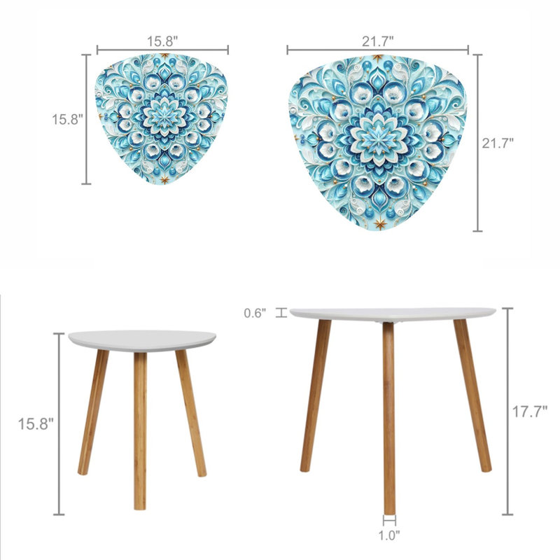 Ensemble de 2 tables basses gigognes Triangle