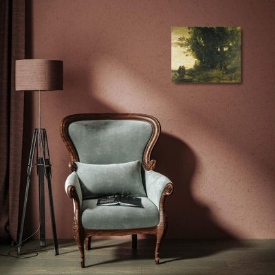 "Macbeth, Paysage" by  Jean-Baptiste-Camille Corot - Gallery Wrap Canvas Wall Art
