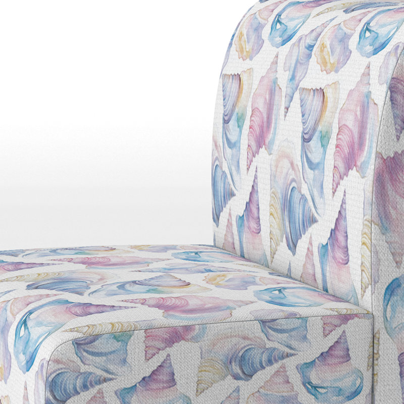 Fauteuil de chambre mauve, Pantoufle sans accoudoirs