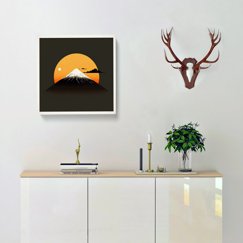 Mount Fuji Minimalism - Wrapped Canvas, 35cm H x 35cm W x 3cm D