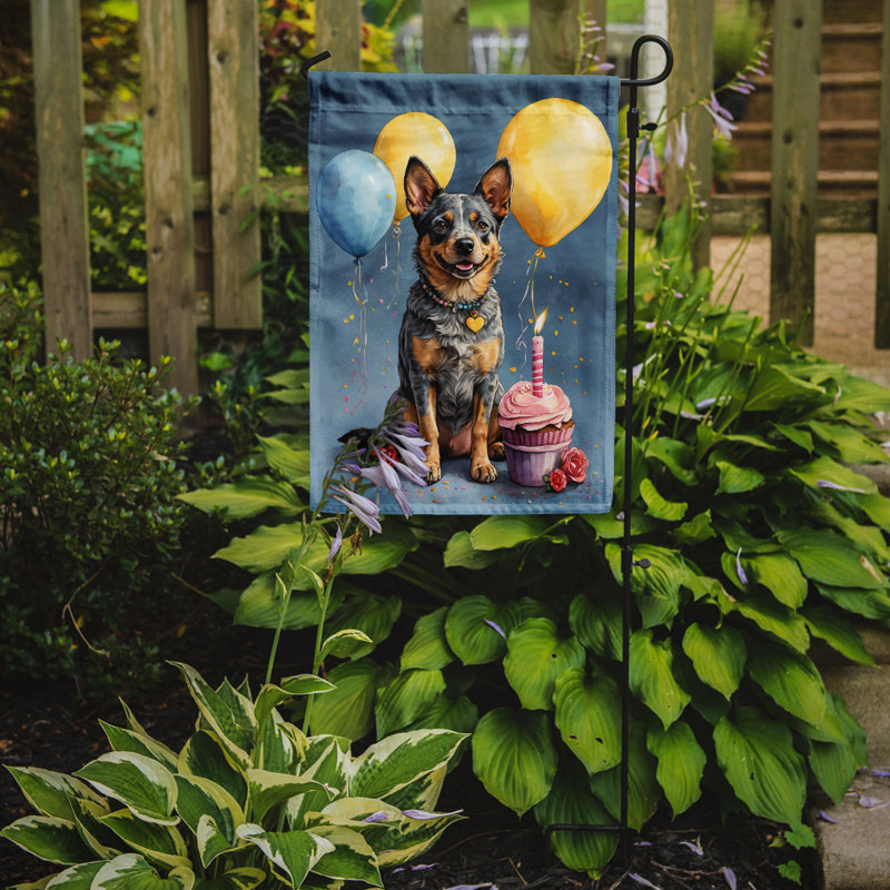 Drapeau de jardin «Happy Birthday», Bouvier australien