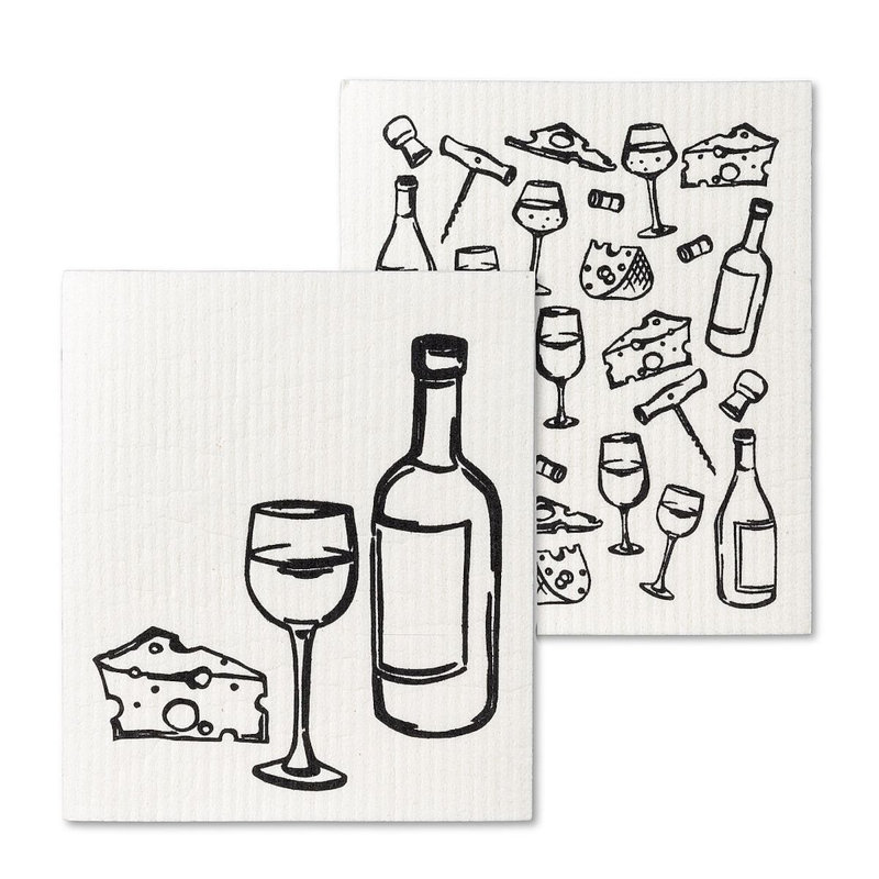 Vaisselle à vin et à fromage. Ensemble de 2