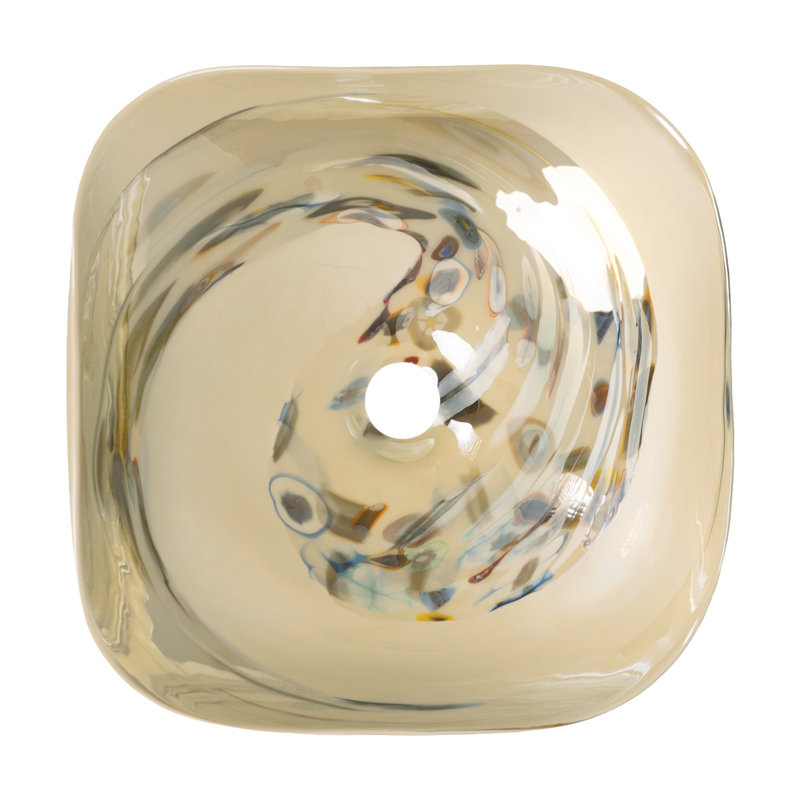 Murano Glass Specialty Vessel Bathroom Sink, Corallina