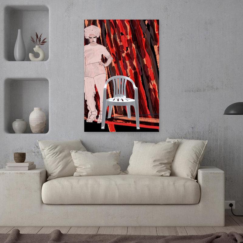 Art contemporain, art contemporain abstrait, H 36 po x l 24 po