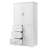 Tall And Wide Storage Cabinet With Doors For Bathroom Or Office, Featuring Three Spacious Drawers And Ample Shelving