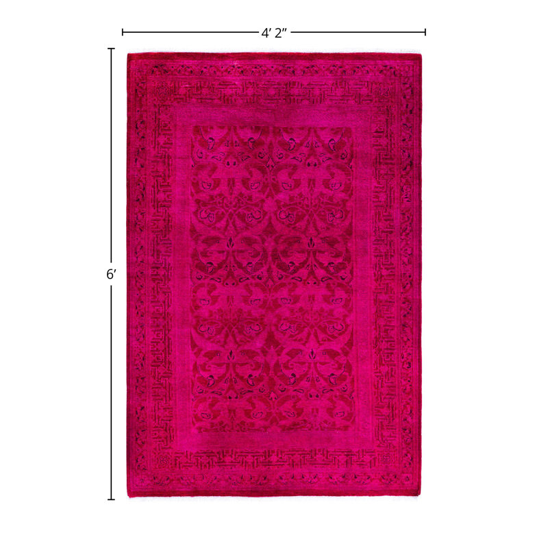 Savvy One-of-a-Kind 4' 2" X 6' 0" Hand Knotted Area Rug