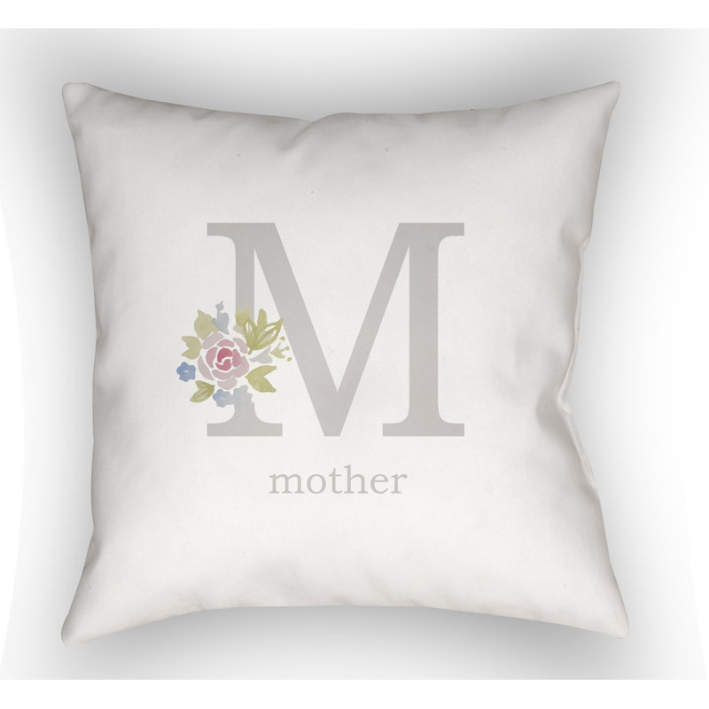 Indoor/Outdoor Reversible Throw Pillow, Gray, 18" H x 18" W