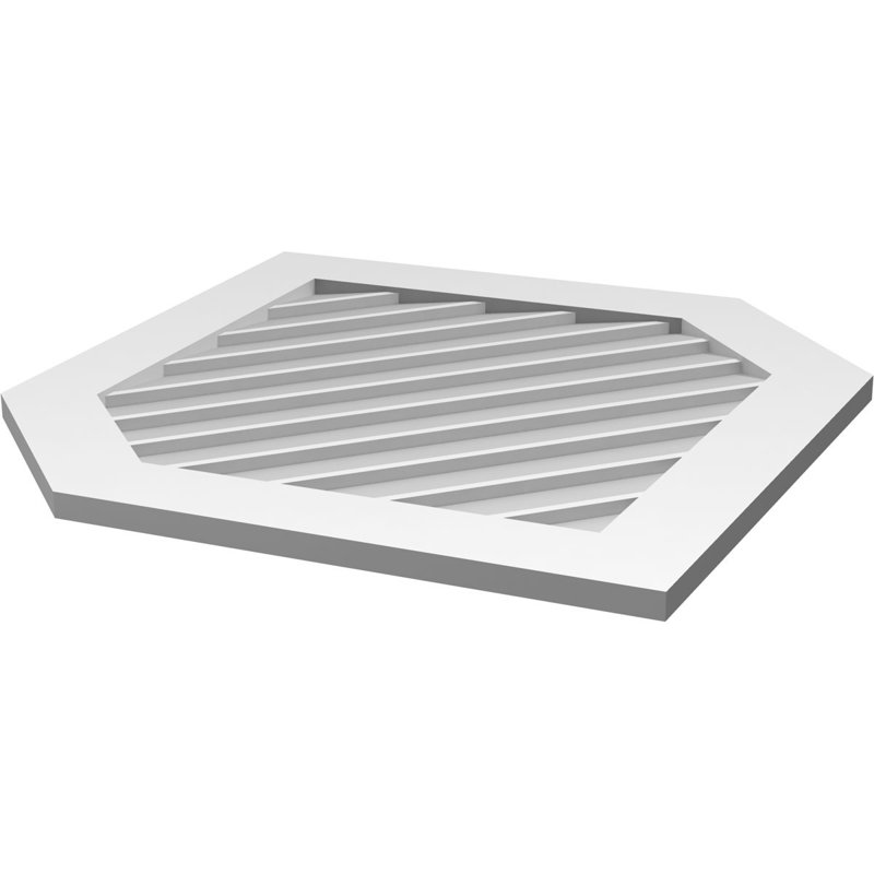 Ventilé vertical à pignon vertical 11/12 po, H 40 po x l 32 po x P 1 po