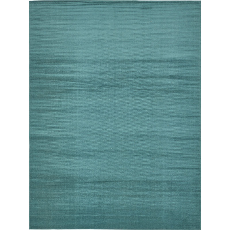 Tapis bleu sarcelle Arzilla, Rectangle 9 pi x 12 pi 2 po