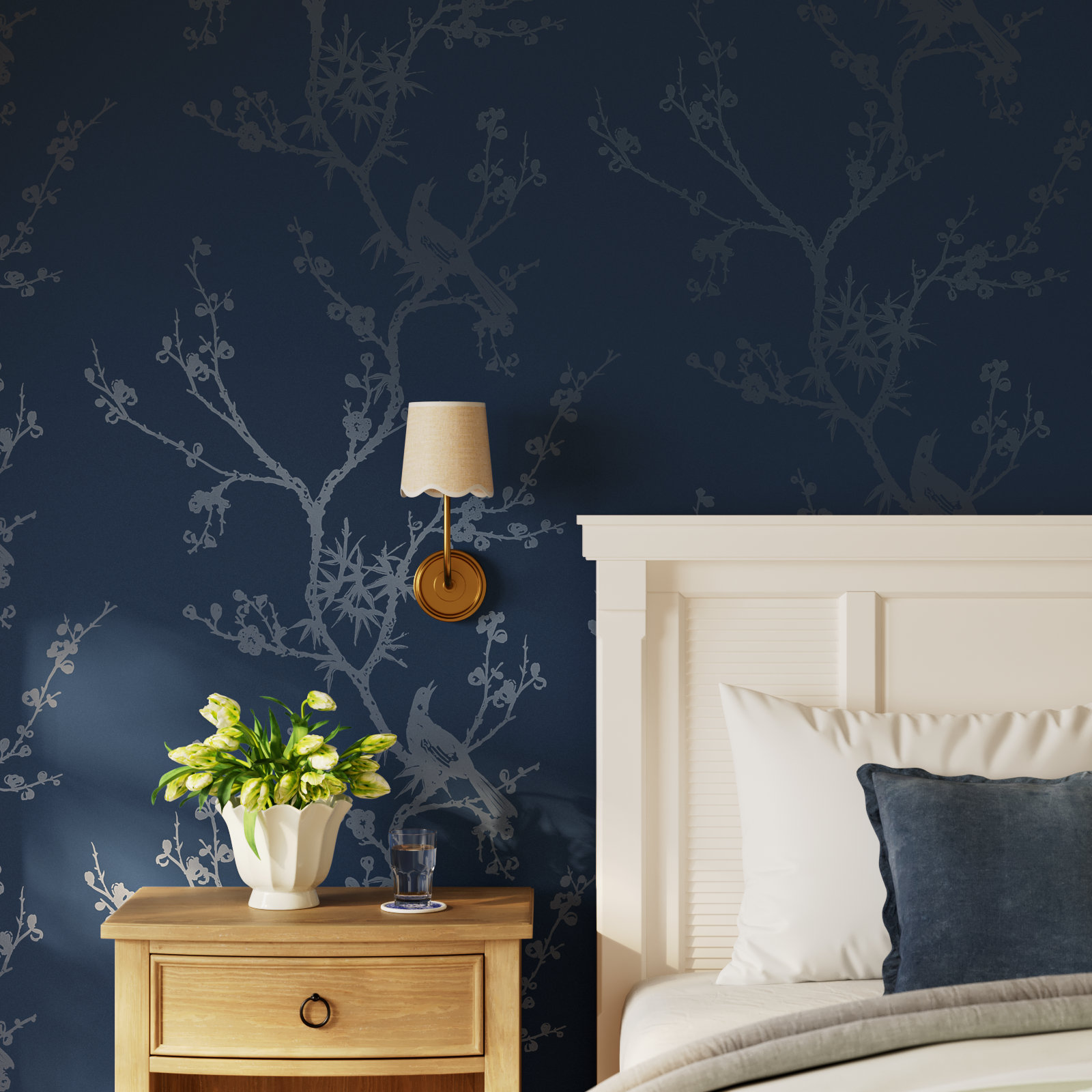 Aihnoa Self-Adhesive Wallpaper Double Roll, Navy