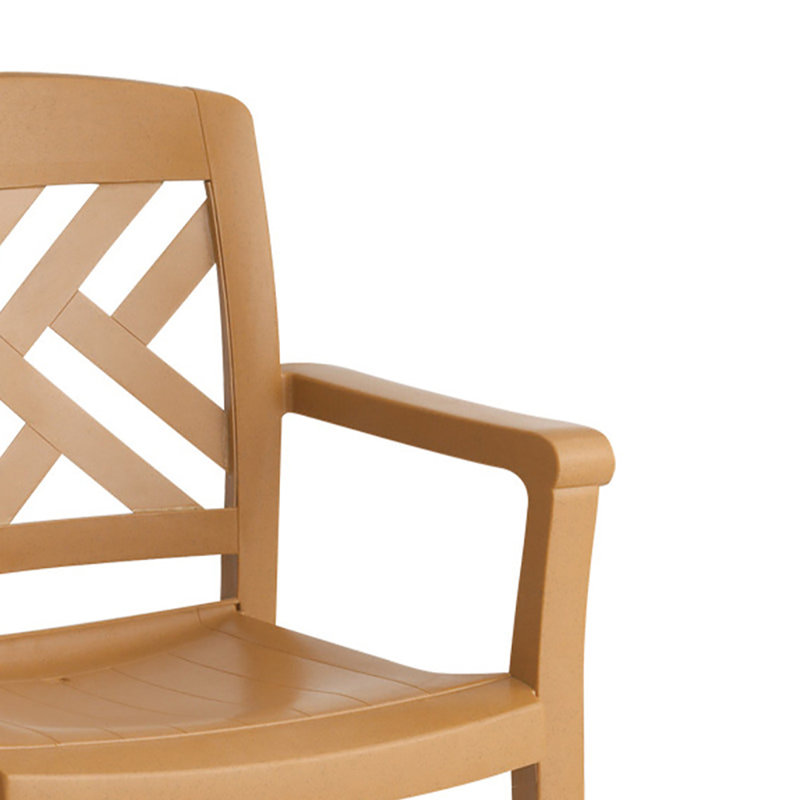 Grosfillex Sanibel Stackable Sidechair, Teakwood