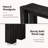 70.9'' Solid Wood Console Table, Black Entryway Table for Hallway