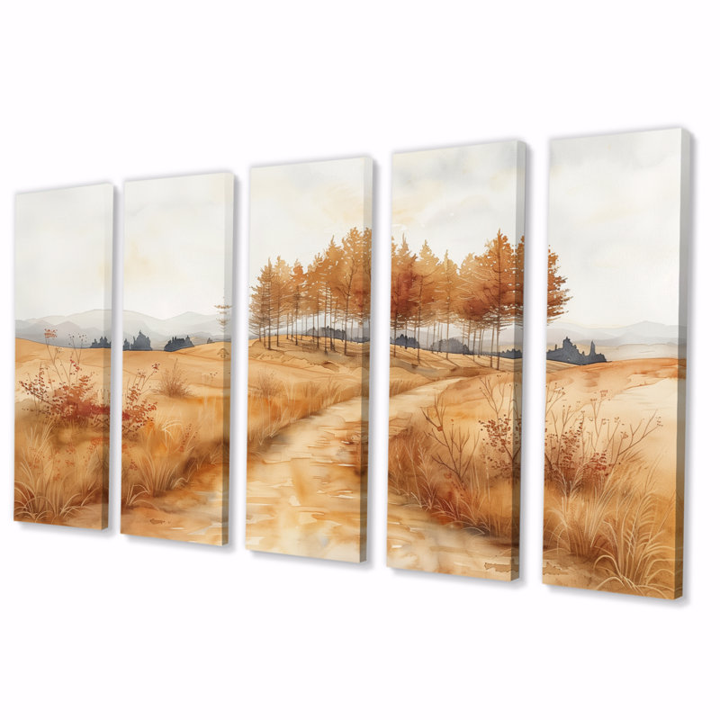 «Brown Meadows in Canada II», ensemble d'impression d'art mural campagne, H 28 po x l 60 po