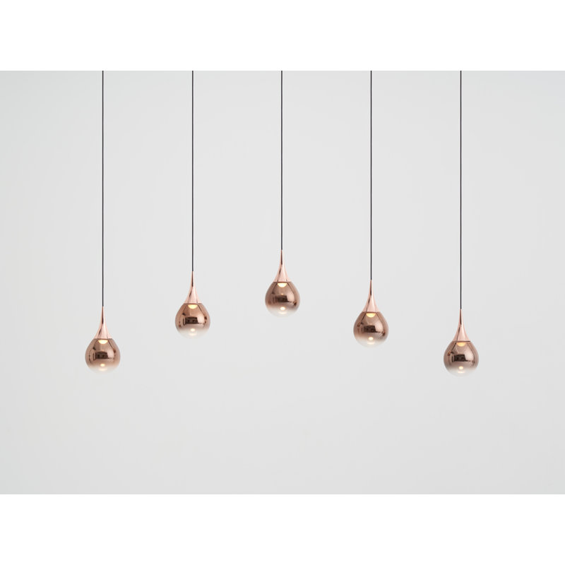 Paopao Elegant Copper LED Kitchen Island Pendant, 43.3 in