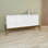 Buffet en bois massif de style Mid-Century 63 po avec 4 tablettes Gales