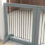 Foldable Wooden Pet Gate with 3 Panels 2 Support Feet for Small Dogs