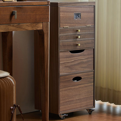 Nut-brown Rectangular Manufactured Wood Jewelry Armoires
