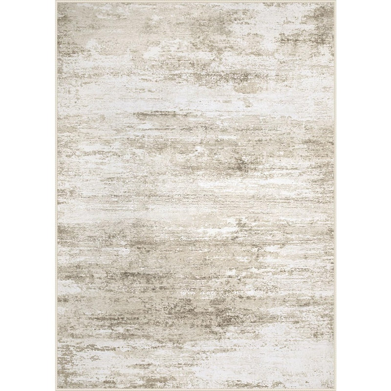 Tapis beige lavable abstrait, tapis doux antidérapant à faible épaisseur pour le salon et la chambre à coucher