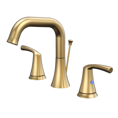 Widespread 2-handle Bathroom Faucet with Drain Assembly