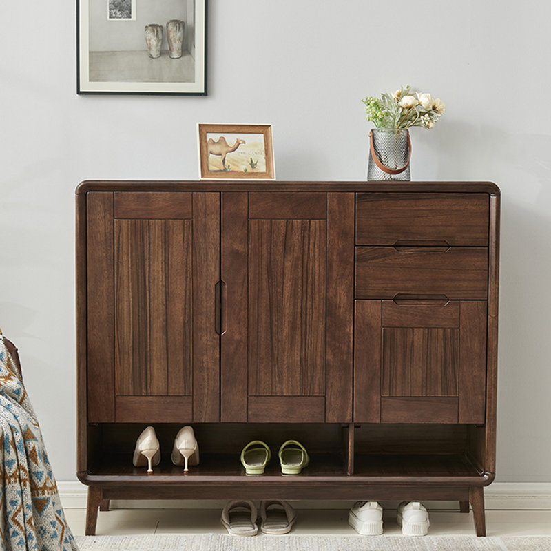 Armoire à chaussures en noyer noir