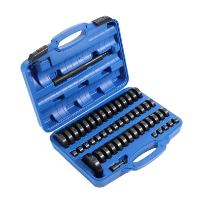 52 pièces sur mesure, ensemble de presse à douille, ensemble de joint de roulement de roue de transmission | 14,17 po x 11,61 po x 4,13 po | Acier | 52 pièces | Ensemble | Noir