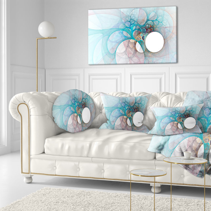 Coussin lombaire abstrait, Bleu pâle