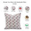 Housse de coussin imprimée en bloc Housse de coussin imprimée à la main traditionnelle indienne à motif floral imprimé à la main (Chitranjan). -1550448960