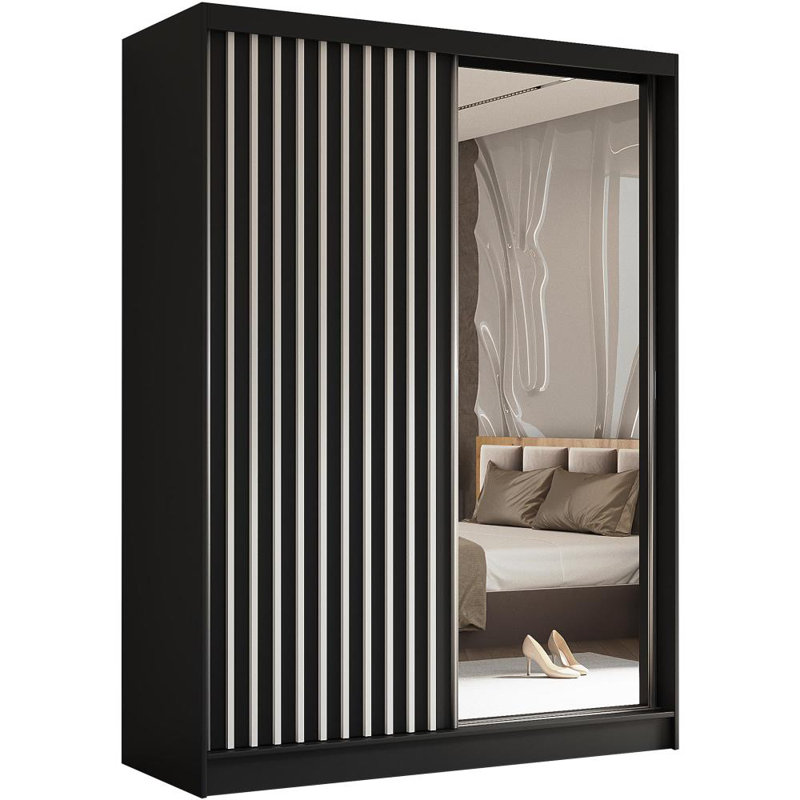 Ashantia 2 Door Sliding Wardrobe, Black