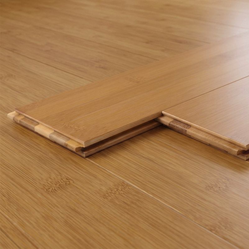 Plancher de bambou massif préfini à rainure et languette, carbonisé (2,86 pi²/boîte) : 40,15 po L x 5,11 po l x 0,6 po E