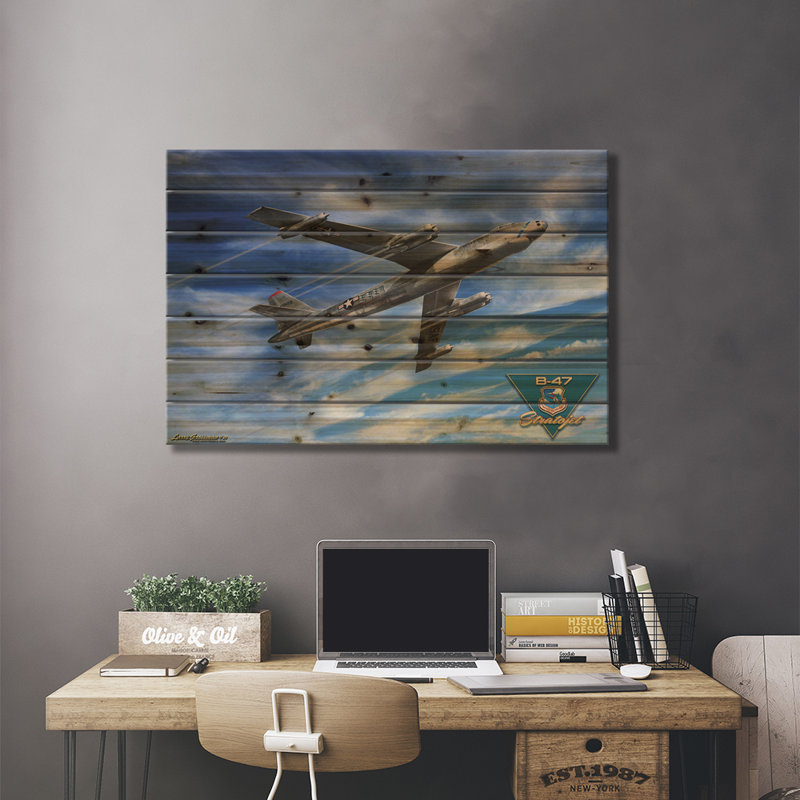 " B-47 Stratojet " by Larry Grossman, 18" H x 26" W x 1.5" D