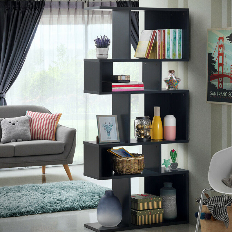 Fonseca Geometric Bookcase, Black