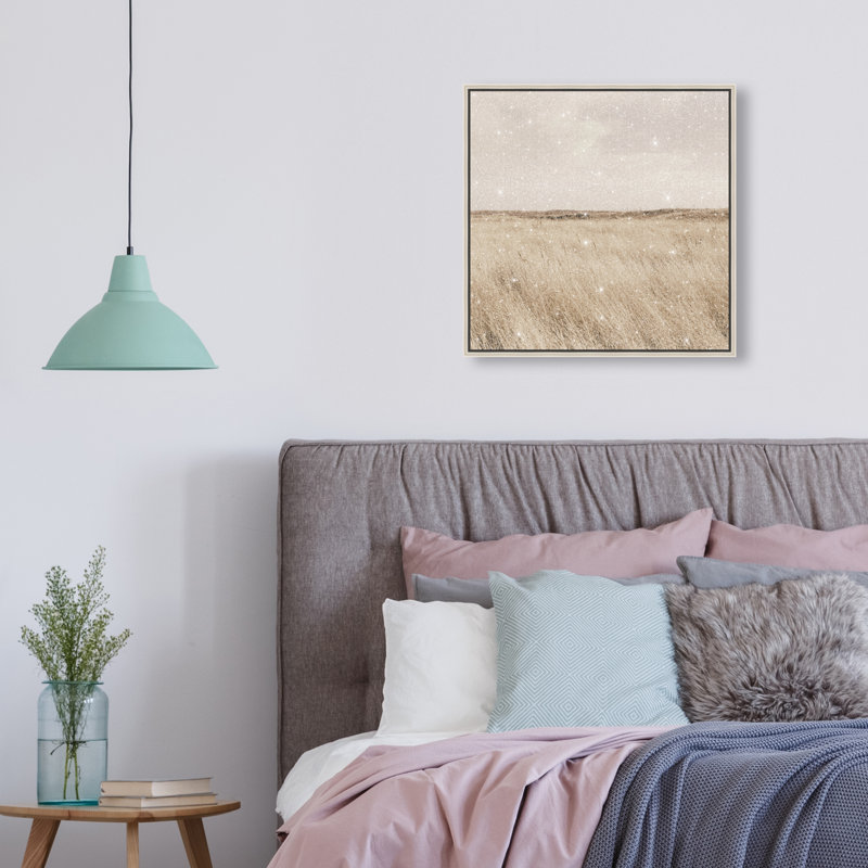 Golden Nature Print by Oliver Gal, 17" H x 17" W, Silver Floater Frame