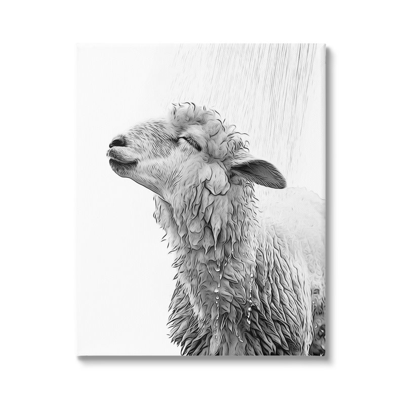 «Sheep Bathroom Splash» par Annalisa Latella, H 40 po x l 30 po x P 1,5 po