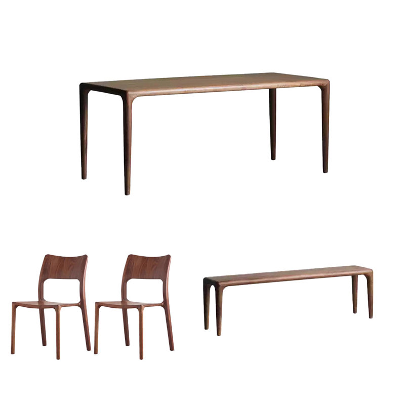 All solid wood multifunctional table set, 29.52"H x 62.99"L x 31.49"W