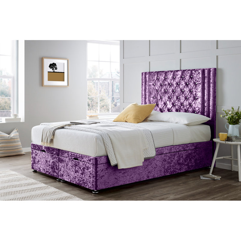 Glasgow Bed Without Headboard, Purple, Super King (6')