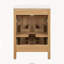 Meuble-lavabo de 61 cm (24 po) avec cadre en bois massif, tiroir rabattable, 2 portes à fermeture douce avec rangement intégré et tablette réglable-287362351