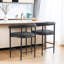 Tabouret de comptoir rembourré avec structure en métal (ensemble de 2)-1569262470